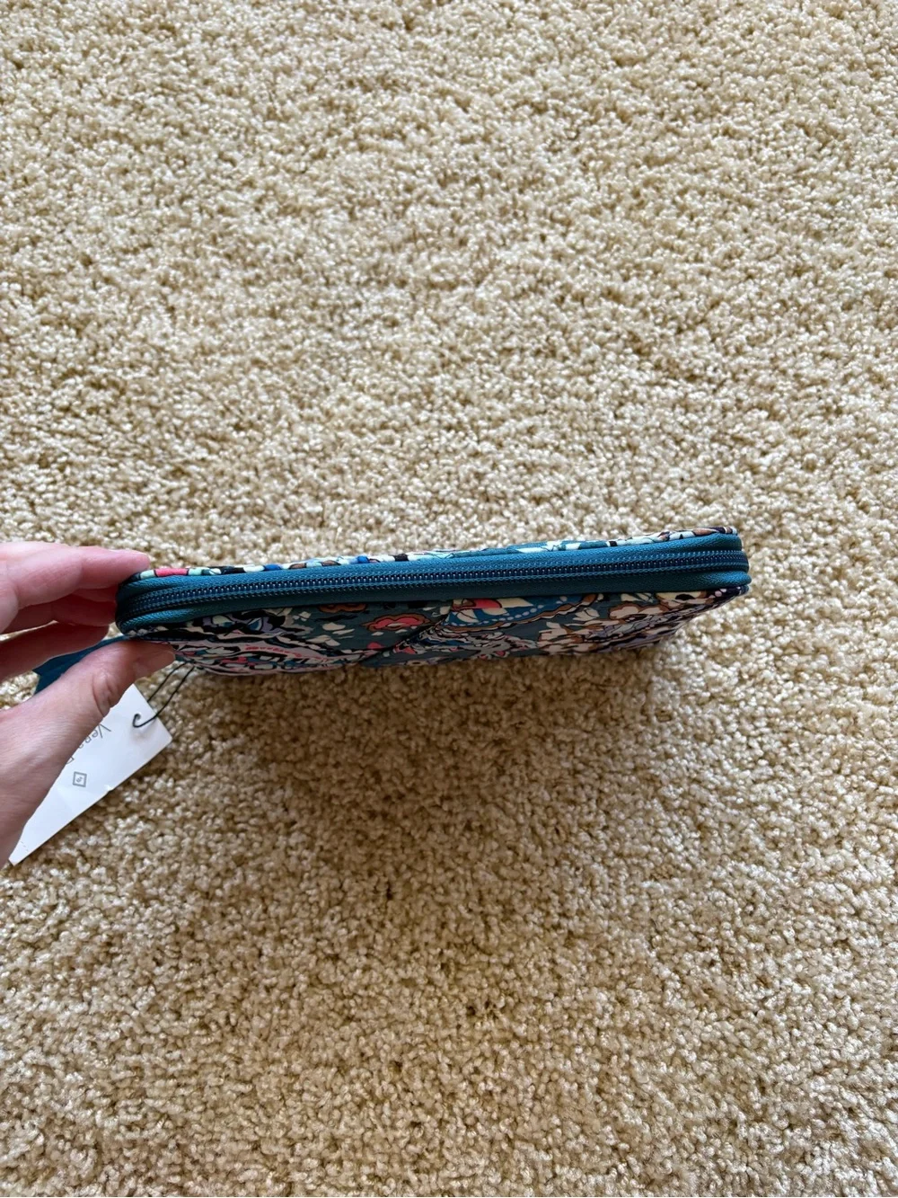 Vera Bradley Family Travel Wallet Haymarket Paisley Jewel Quilted Zip Around NWT